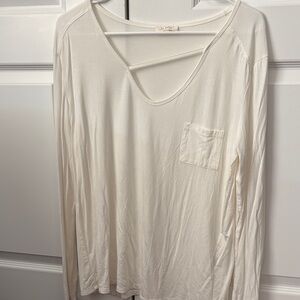 Boutique Women's Cream Long Sleeve Top